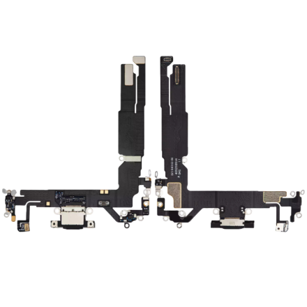 For iPhone 16 Charging Port Flex Cable Ribbon - Black - OEM New