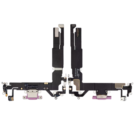 For iPhone 16 Charging Port Flex Cable Ribbon - Pink - OEM New