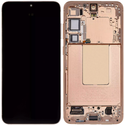 For Samsung Galaxy S24+ 5G S926 OLED Screen Digitizer Assembly with Front Frame - Sandstone Orange - OEM New