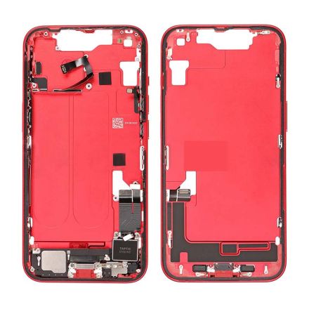 For iPhone 14 Middle Frame Rear Housing Assembly - Red - OEM Assembled