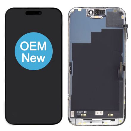 For iPhone 15 Pro OLED Screen Digitizer Assembly with Frame - Black - OEM New