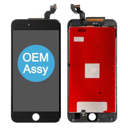 For iPhone 6S LCD Screen Digitizer Assembly with Frame And Metal Plate - Black - OEM Assembled