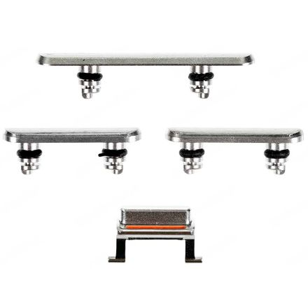 For iPhone XS Side Keys (4 pcs/set) - Silver