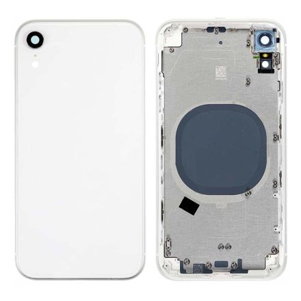 For iPhone XR Back Cover Without Apple Logo - White - Without Words