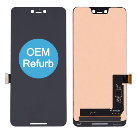 For Google Pixel 3 XL OLED Screen Digitizer Assembly - Black - OEM Refurbished