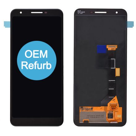 For Google Pixel 3a LCD Screen Digitizer Assembly - Black - OEM Refurbished