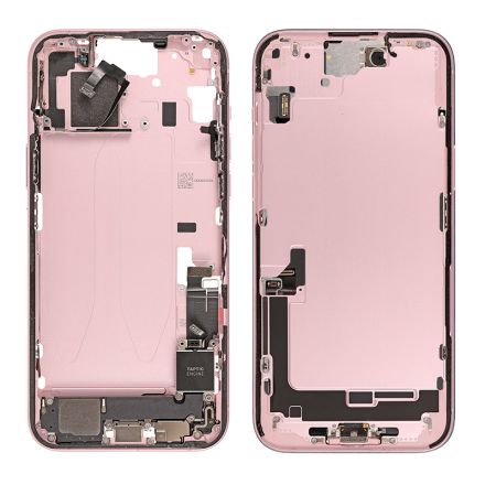 For iPhone 15 Plus Middle Frame Rear Housing Assembly - Pink - OEM Pulled