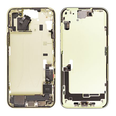 For iPhone 15 Plus Middle Frame Rear Housing Assembly - Yellow - OEM Pulled