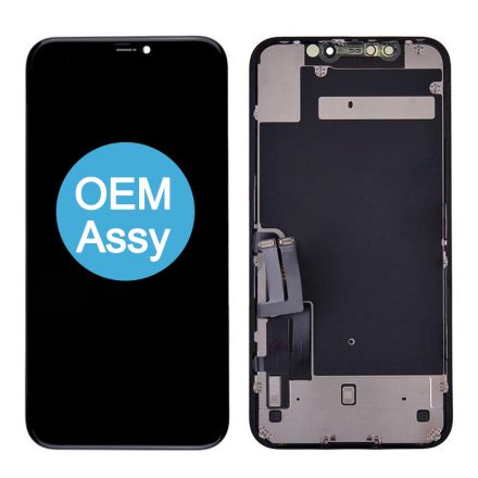 For iPhone 11 LCD Screen Digitizer Assembly with Frame - Black - OEM Assembled