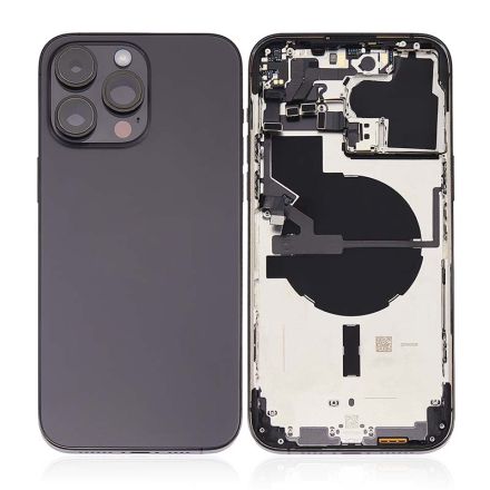 For iPhone 14 Pro Max Back Cover Rear Housing Assembly - Black - OEM Assembled
