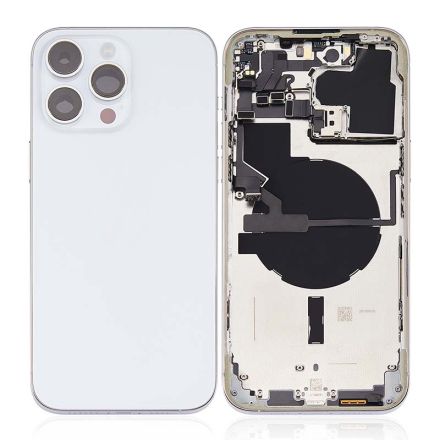 For iPhone 14 Pro Max Back Cover Rear Housing Assembly - Silver - OEM Assembled