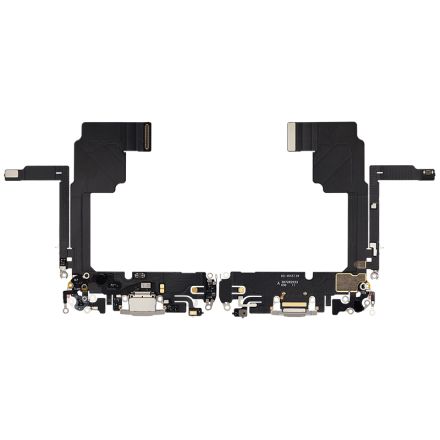 For iPhone 15 Pro Charging Port Flex Cable Ribbon - White Titanium - OEM New