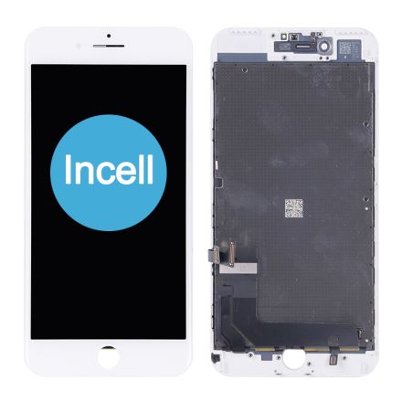 For iPhone 7 Plus LCD Screen Digitizer Assembly with Frame and Metal Plate - White - Incell