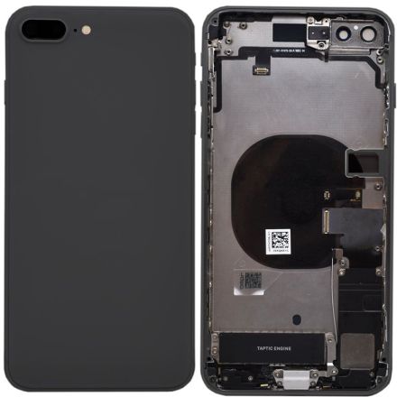 For iPhone 8 Plus Back Cover Assembly - Gray - Without Words