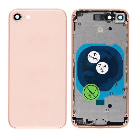 For iPhone 8 Back Cover Without Apple Logo - Gold - Without Words