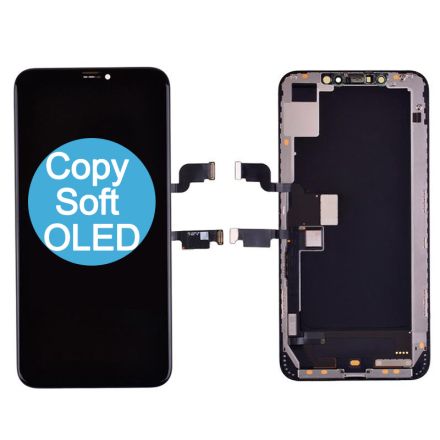 For iPhone XS Max OLED Screen Digitizer Assembly with Frame - Black - Copy Soft OLED