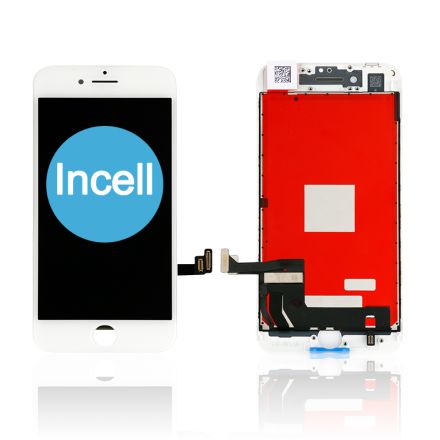 For iPhone 8 LCD Screen Digitizer Assembly with Frame and Metal Plate - White - Incell