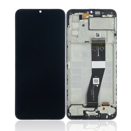 For Samsung Galaxy A03s SM-A037 LCD Screen Digitizer Assembly with Front Frame - Black - OEM Pulled