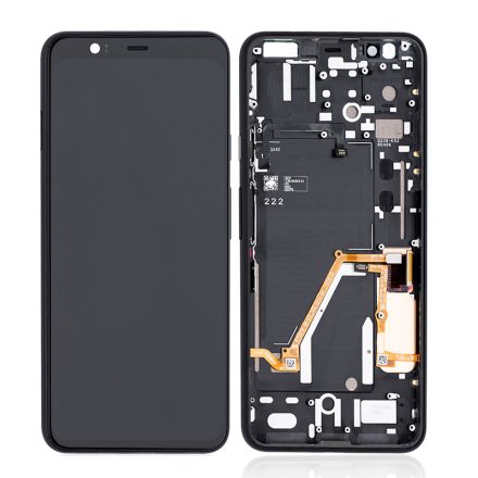 For Google Pixel 4 XL LCD Screen Digitizer Assembly with Front Frame - Black - OEM New