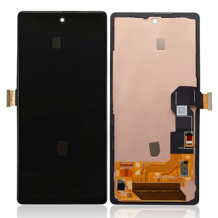 For Google Pixel 6a OLED Screen Digitizer Assembly with Frame - Black - OEM New