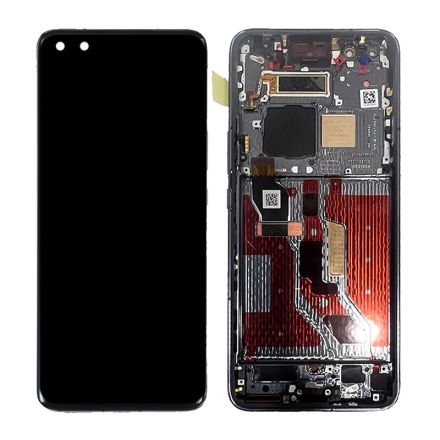 For Honor Magic5 Pro OLED Screen Digitizer Assembly with Front Frame - Meadow Green - OEM New