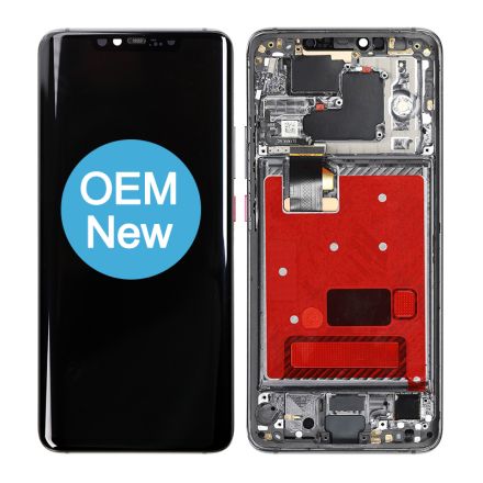 For Huawei Mate 20 Pro OLED Screen Digitizer Assembly with Front Frame - Black - OEM New