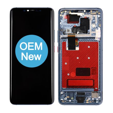 For Huawei Mate 20 Pro OLED Screen Digitizer Assembly with Front Frame - Blue - OEM New