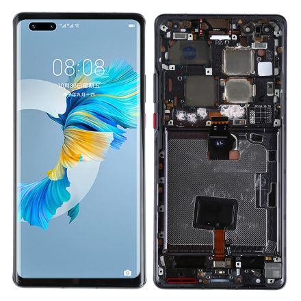 For Huawei Mate 40 Pro OLED Screen Digitizer Assembly with Front Frame - Black - OEM New