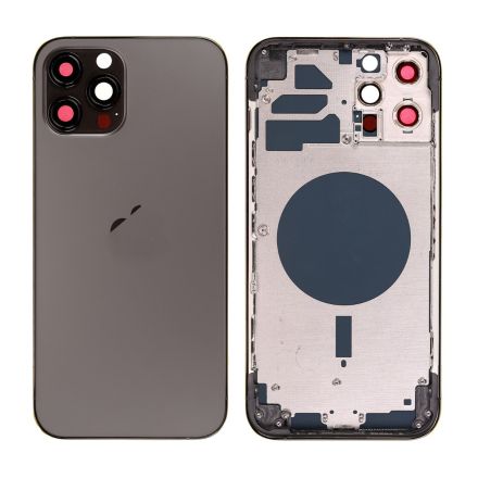 For iPhone 12 Pro Max Back Cover with Small Parts - Black