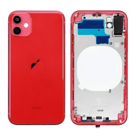 For iPhone 11 Rear Housing Back Cover - Red - Without Words - OEM Assembled