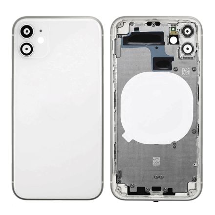 For iPhone 11 Rear Housing Back Cover - White - Without Words - OEM Assembled