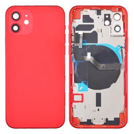 For iPhone 12 Back Cover with Small Parts - Red