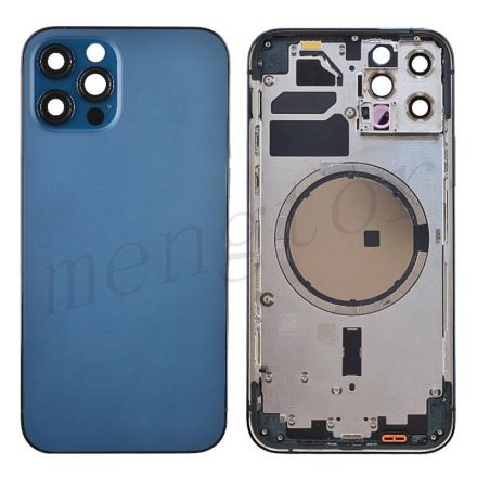 For iPhone 12 Pro Battery Door Back Cover - Blue