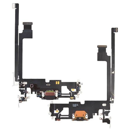 For iPhone 12 Pro Max Charging Port Flex Cable Ribbon - Black - OEM Refurbished