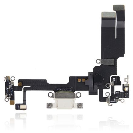 For iPhone 14 Charging Port Flex Cable Ribbon - White - OEM Refurbished