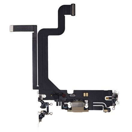 For iPhone 14 Pro Max Charging Port Flex Cable Ribbon - Gold - OEM Pulled