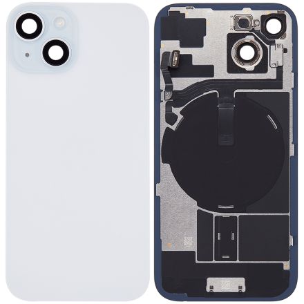 For iPhone 15 Back Glass Housing Assembly - Blue - OEM Assembled