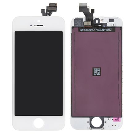 For iPhone 5 LCD Screen Digitizer Assembly with Frame - White - OEM Assembled