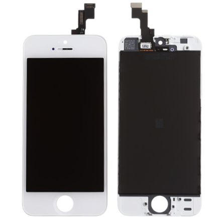 For iPhone 5S LCD Screen Digitizer Assembly with Frame - White - OEM Assembled