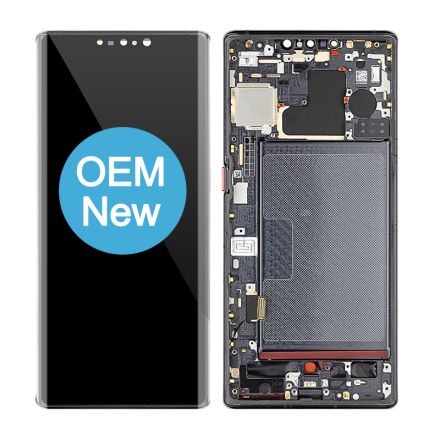 For Huawei Mate 30 Pro LCD Screen Digitizer Assembly with Front Frame - Black - OEM New