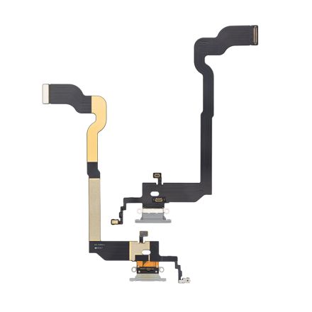 For iPhone X Charging Port Flex Cable Ribbon - White