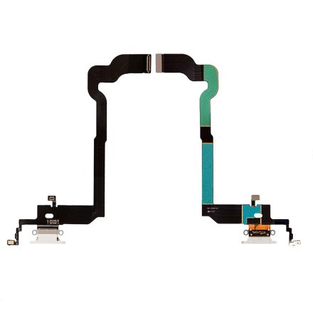 For iPhone X Charging Port Flex Cable Ribbon - White - OEM Pulled