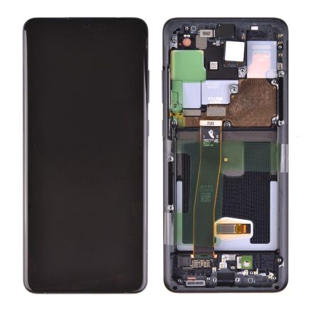 For Samsung Galaxy S20 Ultra SM-G988/G988B/G988U OLED & Digitizer Assembly with Front Frame - Gray - OEM New