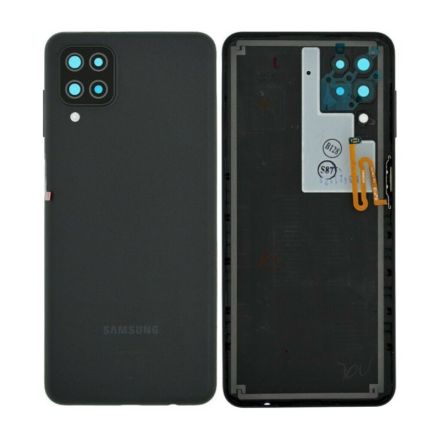 For Samsung Galaxy A12 SM-A125 Battery Cover - Black - Samsung Logo