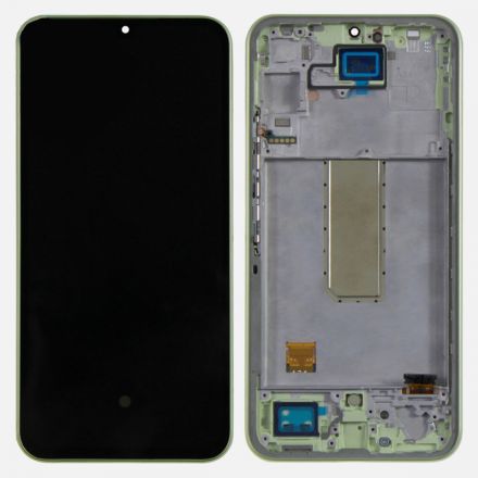 For Samsung Galaxy A34 5G SM-A346 OLED Screen Digitizer Assembly With Front Frame - Lime - OEM New