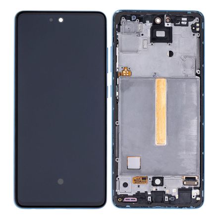 For Samsung Galaxy A52 4G A525/A52 5G A526/A52s 5G A528 LCD Screen Digitizer Assembly With Front Frame - Blue - OEM New