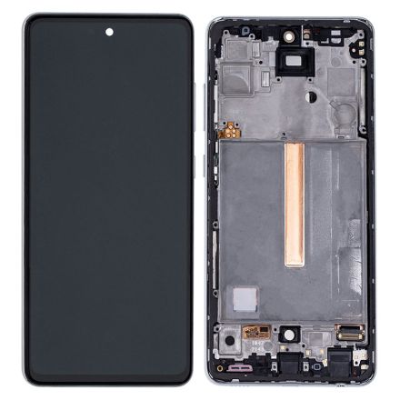 For Samsung Galaxy A52 4G A525/A52 5G A526/A52s 5G A528 LCD Screen Digitizer Assembly With Front Frame - White - OEM New