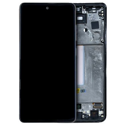 For Samsung Galaxy A52s 5G SM-A528 LCD Screen Digitizer Assembly With Front Frame - Black - OEM New