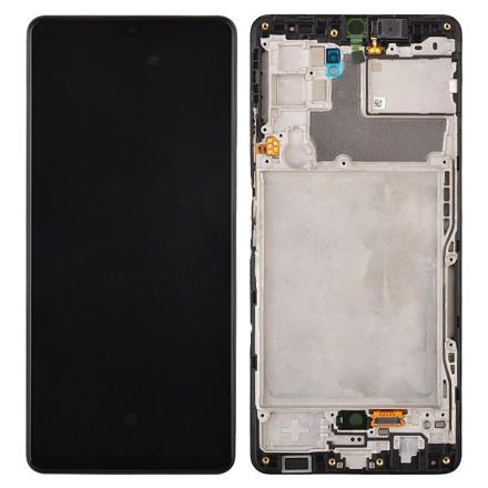 For Samsung Galaxy A42 5G SM-A426 LCD Screen Digitizer Assembly with Front Frame - Black - OEM New