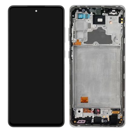 For Samsung Galaxy A72 SM-A725 LCD Screen Digitizer Assembly with Front Frame - Black - OEM New